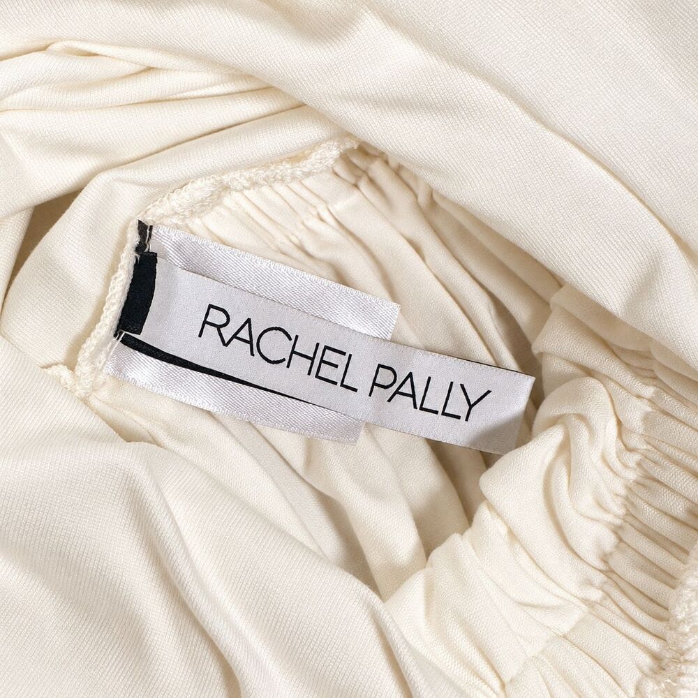 Rachel Pally Wilson Maxi Dress Womens L Cream One Shoulder Modal Grecian USA - Picture 6 of 7